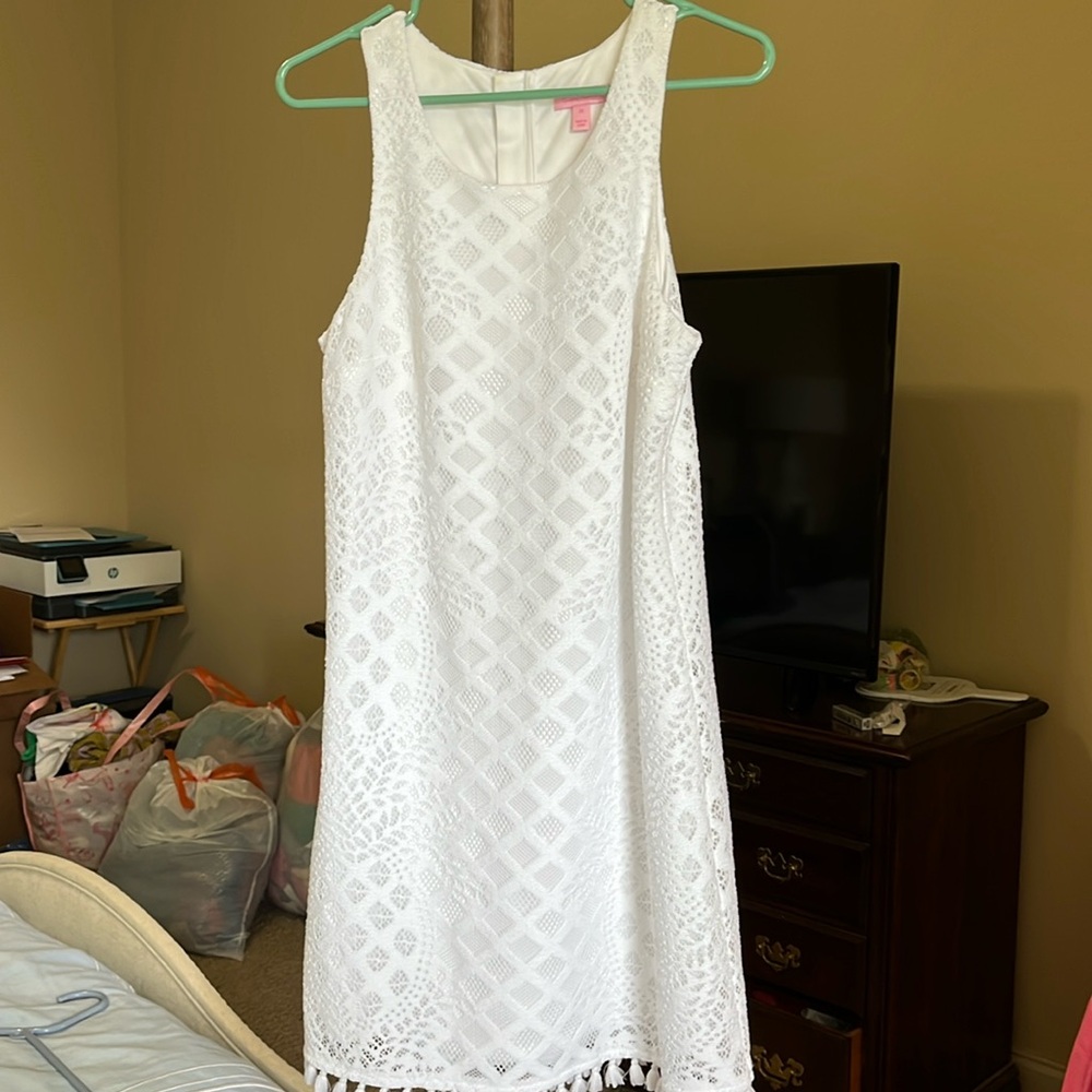 Lilly Pulitzer white dress.